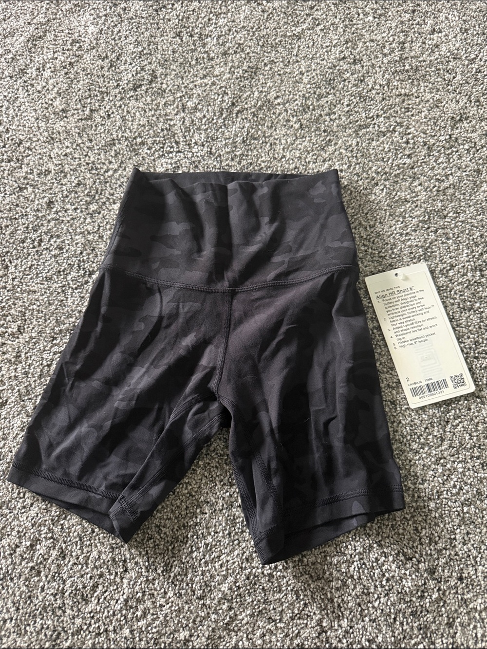 lululemon athletica Women’s Black Camo High-Rise Bike Shorts